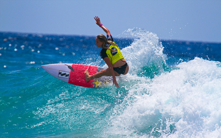 girl surfing