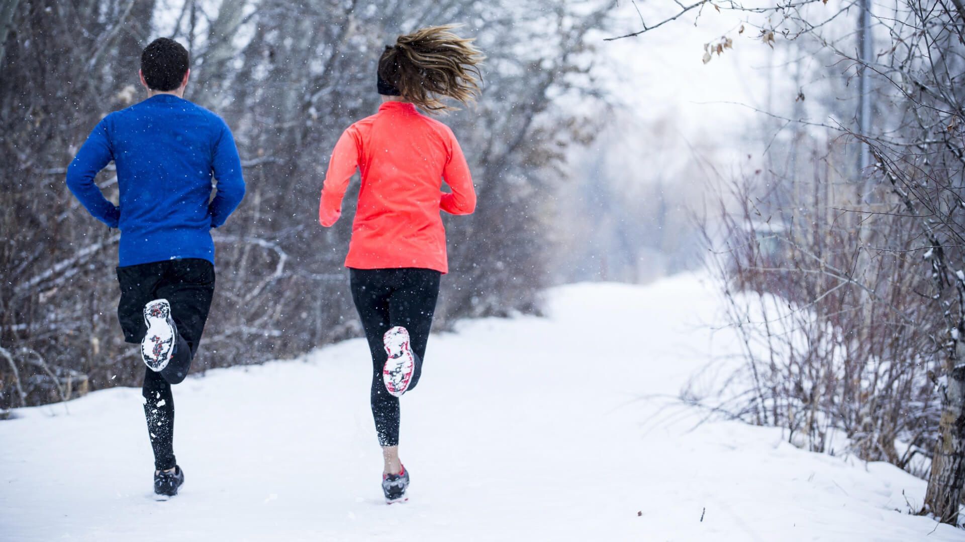 running over snow